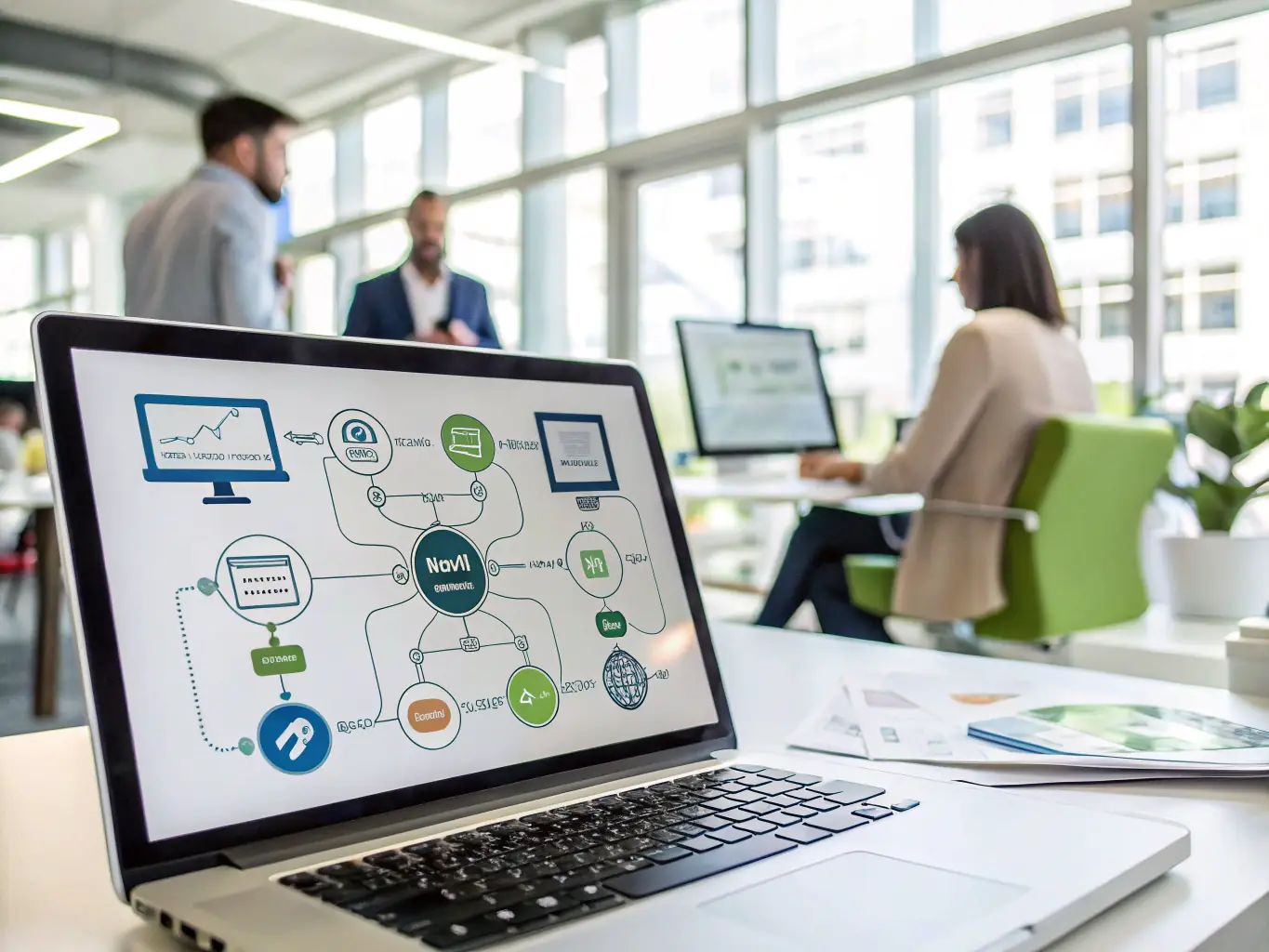 A clean, modern image depicting the n8n logo alongside various business application icons, symbolizing seamless automation integration.